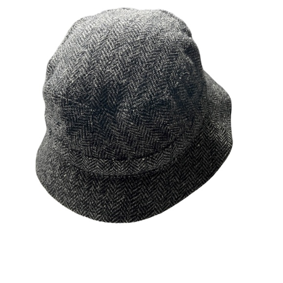 Hat Harris Tweed Fishing Bucket 100% Wool Gray Size XXL Outer Hebrides Scotland - Picture 3 of 10